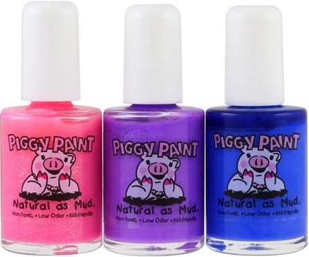 Nail Polishes, Pop of Pixie Gift Set, 3 Bottles, 0.5 fl oz (15 ml) Each by Piggy Paint, 洗澡，美容，化妝 HK 香港