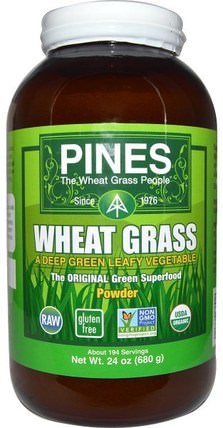Pines Wheat Grass, Powder, 24 oz (680 g) by Pines International, 補品，超級食品，小麥草 HK 香港
