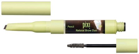 2-In-1 Natural Brow Duo Pencil & Gel, Natural Brown, Waterproof, Pencil 0.004 oz (0.12 g) - Gel 0.084 fl oz (2.5 ml) by Pixi Beauty, 美女，洗澡 HK 香港