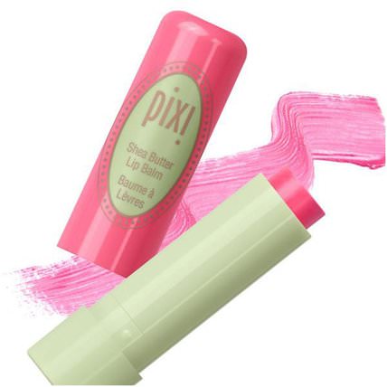 Shea Butter Lip Balm, Pixi Pink, 0.141 oz (4 g) by Pixi Beauty, 洗澡，美容，唇部護理，唇膏 HK 香港