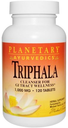 Ayurvedics, Triphala, 1.000 mg, 120 Tablets by Planetary Herbals, 健康，排毒，triphala HK 香港