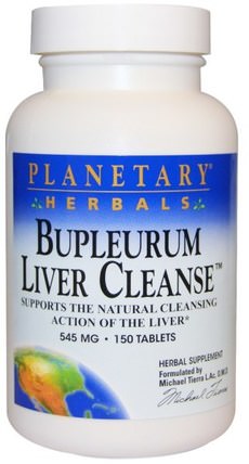 Bupleurum Liver Cleanse, 545 mg, 150 Tablets by Planetary Herbals, 補品，纖維，柴胡 HK 香港