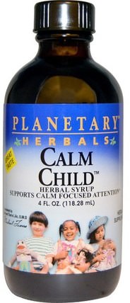 Calm Child, Herbal Syrup, 4 fl oz (118.28 mL) by Planetary Herbals, 健康，注意力缺陷障礙，添加，adhd，腦，兒童健康，補充兒童 HK 香港