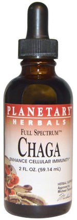 Full Spectrum, Chaga, 2 fl oz (59.14 ml) by Planetary Herbals, 補充劑，藥用蘑菇，蘑菇混合組合，chaga蘑菇 HK 香港