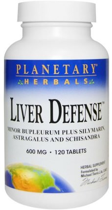 Liver Defense, 600 mg, 120 Tablets by Planetary Herbals, 補品，纖維，柴胡，健康，肝臟支持 HK 香港