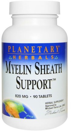 Myelin Sheath Support, 820 mg, 90 Tablets by Planetary Herbals, 草藥，ashwagandha withania somnifera，ashwagandha HK 香港