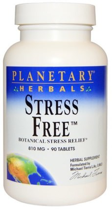 Stress Free, Botanical Stress Relief, 810 mg, 90 Tablets by Planetary Herbals, 健康，抗壓力 HK 香港
