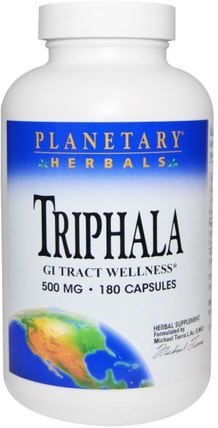 Triphala, 500 mg, 180 Capsules by Planetary Herbals, 健康，排毒，triphala HK 香港