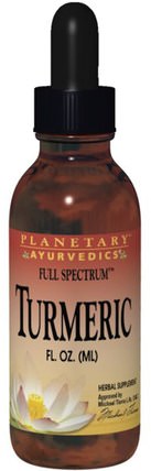 Turmeric, Full Spectrum, 1 fl oz (29.57 ml) by Planetary Herbals, 補充劑，抗氧化劑，薑黃素，薑黃 HK 香港