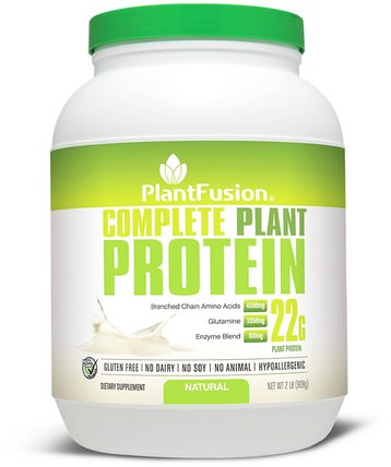 Complete Plant Protein, Natural, 2 lbs (908 g) by PlantFusion, 補充劑，蛋白質 HK 香港