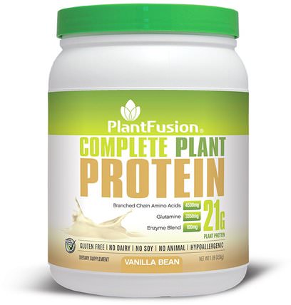 Complete Plant Protein, Vanilla Bean, 1 lb (454 g) by PlantFusion, 補充劑，蛋白質 HK 香港