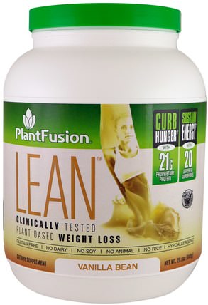 Lean, Vanilla Bean, 29.6 oz (840 g) by PlantFusion, 運動，補品，蛋白質 HK 香港
