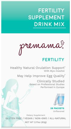 Fertility Supplement Drink Mix, Fertility, Unflavored, 28 Packets, 2.17 oz (62 g) by Premama, 健康，女性 HK 香港