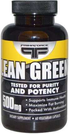 Lean Green, 500 mg, 60 Veggie Caps by Primaforce, 補充劑，抗氧化劑，綠茶，減肥，飲食，脂肪燃燒器 HK 香港