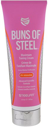 Buns of Steel, Maximum Toning Cream, 8 fl oz (237 ml) by Pro Tan USA, 運動，健康，皮膚 HK 香港