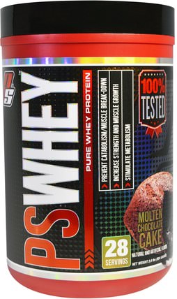 PSWhey, Pure Whey Protein, Molten Chocolate Cake, 2.0 lbs (924 g) by ProSupps, 補充劑，乳清蛋白 HK 香港