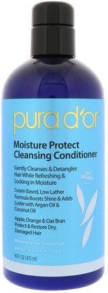 Moisture Protect Cleansing Conditioner, 16 fl oz (473 ml) by Pura Dor, 洗澡，美容，頭髮，頭皮，洗髮水，護髮素 HK 香港
