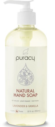 Natural Hand Soap, 12 fl oz (355 ml) by Puracy, 洗澡，美容，肥皂 HK 香港