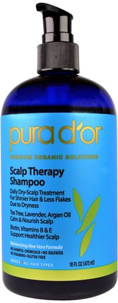 Scalp Therapy Shampoo, 16 fl oz (473 ml) by Pura Dor, 洗澡，美容，頭髮，頭皮，洗髮水，護髮素 HK 香港