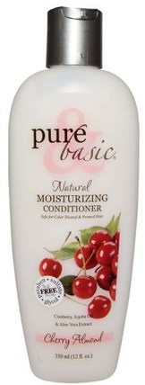 Natural Moisturizing Conditioner, Cherry Almond, 12 fl oz (350 ml) by Pure & Basic, 洗澡，美容，護髮素，頭髮，頭皮，洗髮水，護髮素 HK 香港