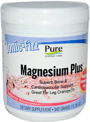 Ionic-Fizz, Magnesium Plus, Raspberry Lemonade Flavor, 12.06 oz (342 g) by Pure Essence, 補品，礦物質，鎂 HK 香港