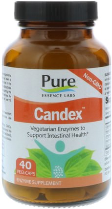 Labs, Candex, 40 Vegi-Caps by Pure Essence, 補充劑，消化酶，健康，念珠菌 HK 香港