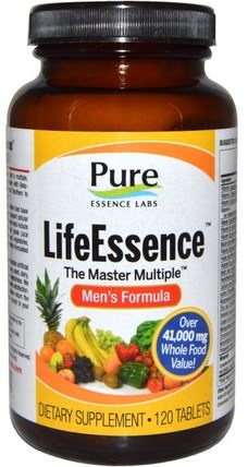 LifeEssence, The Master Multiple, Mens Formula, 120 Tablets by Pure Essence, 維生素，男性多種維生素 HK 香港