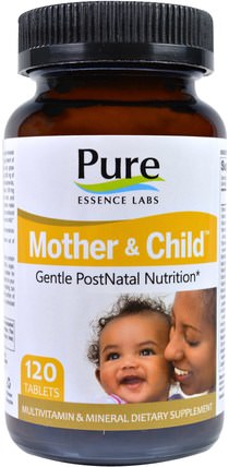 Mother & Child, Gentle PostNatal Formula, 120 Tablets by Pure Essence, 維生素，女性多種維生素 HK 香港