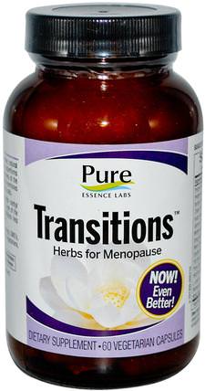Transitions, Herbs for Menopause, 60 Veggie Caps by Pure Essence, 健康，女性，更年期 HK 香港