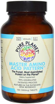 Master Amino Acid Pattern, 1000 mg, 100 Tablets by Pure Planet, 補充劑，蛋白質 HK 香港