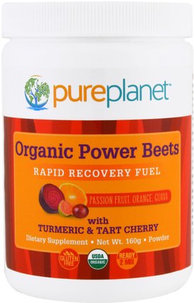 Organic Power Beets, Rapid Recovery Fuel, Passion Fruit, Orange, Guava, 160 g by Pure Planet, 補充劑，抗氧化劑 HK 香港