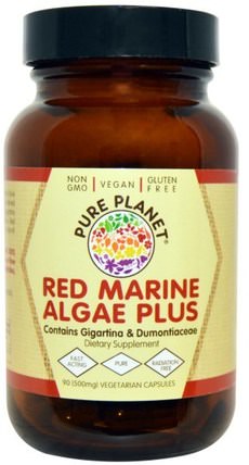 Red Marine Algae Plus, 500 mg, 90 Veggie Caps by Pure Planet, 補充劑，紅色礦物海藻 HK 香港
