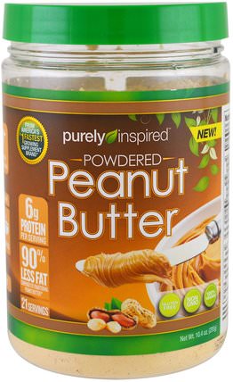 Powdered Peanut Butter, 10.4 oz (295 g) by Purely Inspired, 食物，花生醬 HK 香港
