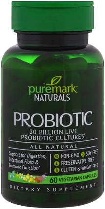 Probiotic, 60 Vegetarian Capsules by PureMark Naturals, 補充劑，益生菌 HK 香港