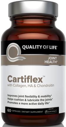 Cartiflex, 60 Capsules by Quality of Life Labs, 健康，骨骼，骨質疏鬆症，關節健康，女性，透明質酸 HK 香港