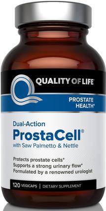 Dual-Action ProstaCell with Saw Palmetto & Nettle, 120 Veggie Caps by Quality of Life Labs, 健康，男人，pygeum HK 香港