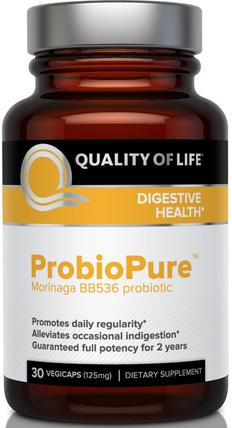 ProbioPure, 125 mg, 30 Veggie Caps by Quality of Life Labs, 補充劑，益生菌，穩定的益生菌 HK 香港