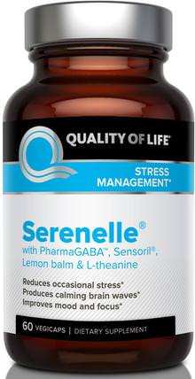 Serenelle, Stress Management, 60 Vegicaps by Quality of Life Labs, 補品，dhea，健康，抗壓力 HK 香港