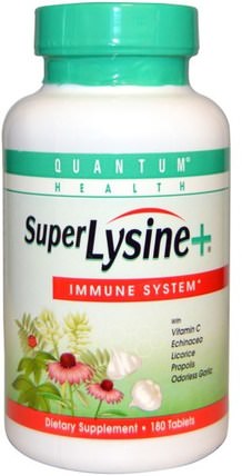Super Lysine+, Immune System, 180 Tablets by Quantum Health, 健康，感冒和病毒，免疫系統 HK 香港