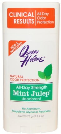 All-Day Strength Deodorant, Mint Julep 2.7 oz (75 g) by Queen Helene, 洗澡，美容，除臭劑 HK 香港