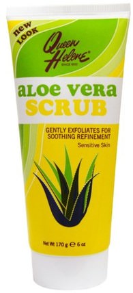 Scrub, Sensitive Skin, Aloe Vera, 6 oz (170 g) by Queen Helene, 美容，面部護理，洗面奶 HK 香港