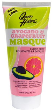 Avocado & Grapefruit Masque, Energy Burst, Normal to Dry Skin, 6 oz (170 g) by Queen Helene, 美容，面膜，泥面膜 HK 香港