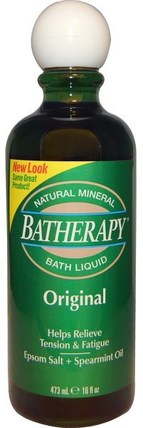 Batherapy, Natural Mineral Bath Liquid, Original, 16 fl oz (473 ml) by Queen Helene, 洗澡，美容，浴鹽 HK 香港