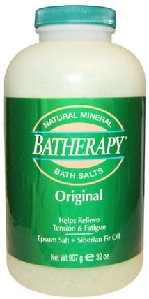 Batherapy, Natural Mineral Bath Salts, Original, 32 oz (907 g) by Queen Helene, 洗澡，美容，浴鹽 HK 香港