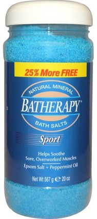 Batherapy, Natural Mineral Bath Salts, Sport, 20 oz (567 g) by Queen Helene, 洗澡，美容，浴鹽 HK 香港