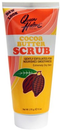 Scrub, Extremely Dry Skin, Cocoa Butter, 6 oz (170 g) by Queen Helene, 美容，面部護理，潔面乳，健康，皮膚，可可脂 HK 香港