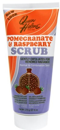 Scrub, Normal to Combination, Pomegranate & Raspberry, 6 oz (170 g) by Queen Helene, 美容，面部護理，潔面乳，皮膚 HK 香港