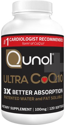Ultra CoQ10, 100 mg, 120 Softgels by Qunol, 補充劑，輔酶q10，coq10 HK 香港
