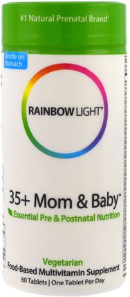 35+ Mom & Baby, 60 Tablets by Rainbow Light, 維生素，產前多種維生素 HK 香港