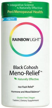 Black Cohosh Meno-Relief, 60 Tablets by Rainbow Light, 健康，女性 HK 香港